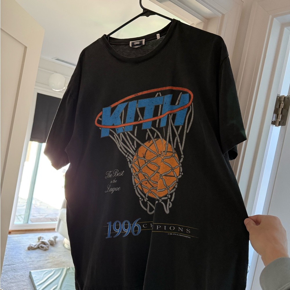 Kith Black and Blue Basketball Graphic Tee